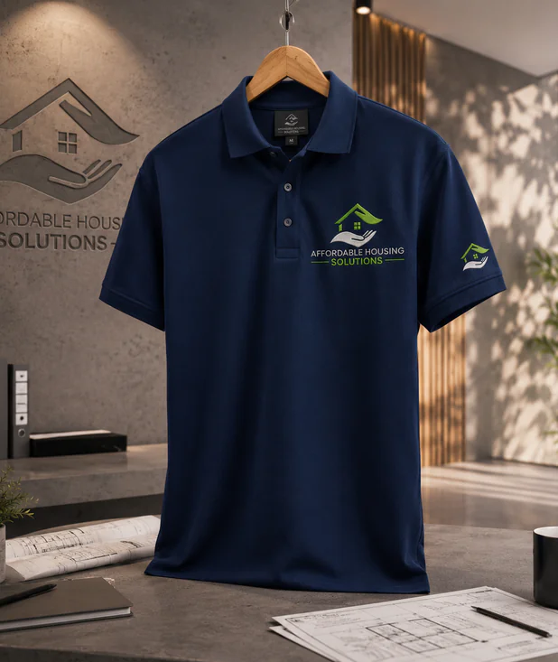 Custom t-shirt apparel design mockup for brand merchandise
