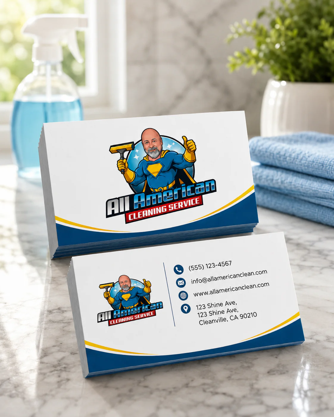 Business card design included in stationery set