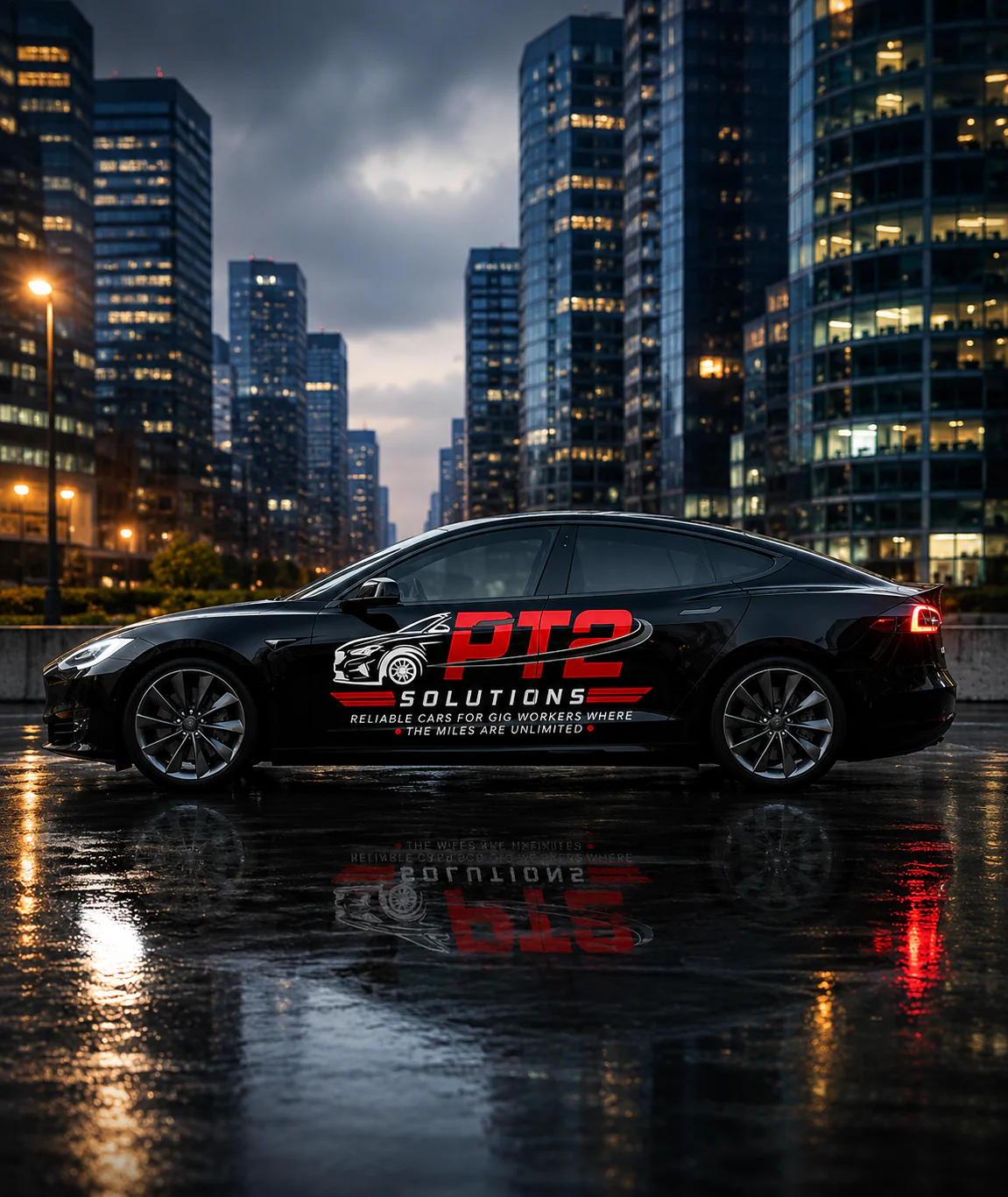 Full vehicle wrap design mockup for branded fleet